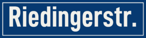 Straßenschild Riedingerstraße