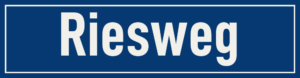 Straßenschild Riesweg