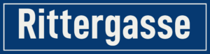 Straßenschild Rittergasse