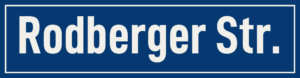 Straßenschild Rodberger Straße