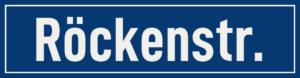 Straßenschild Röckenstraße