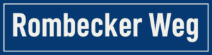 Straßenschild Rombecker Weg