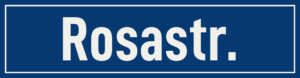 Straßenschild Rosastraße