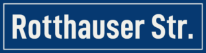 Straßenschild Rotthauser Straße