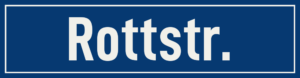Straßenschild Rottstraße