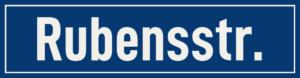 Straßenschild Rubensstraße