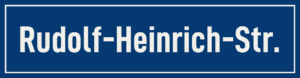 Straßenschild Rudolf-Heinrich-Straße