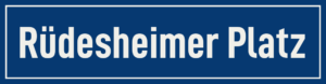 Straßenschild Rüdesheimer Platz