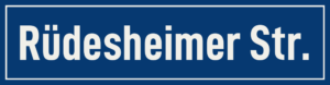 Straßenschild Rüdesheimer Straße