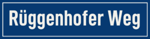 Straßenschild Rüggenhofer Weg