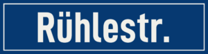 Straßenschild Rühlestraße