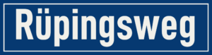 Straßenschild Rüpingsweg