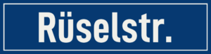 Straßenschild Rüselstraße