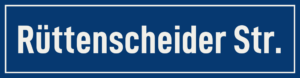 Straßenschild Rüttenscheider Straße