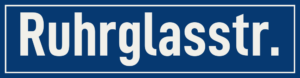 Straßenschild Ruhrglasstraße
