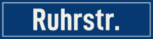 Straßenschild Ruhrstraße