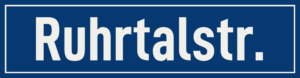 Straßenschild Ruhrtalstraße