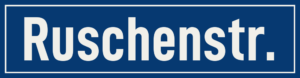 Straßenschild Ruschenstraße
