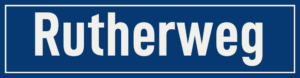 Straßenschild Rutherweg