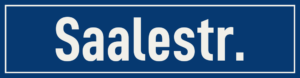 Straßenschild Saalestraße