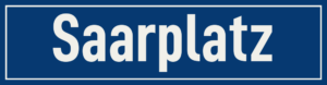 Straßenschild Saarplatz