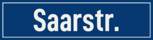 Straßenschild Saarstraße