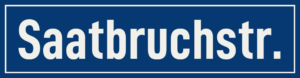 Straßenschild Saatbruchstraße