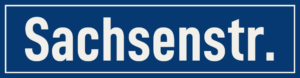 Straßenschild Sachsenstraße