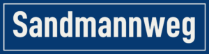 Straßenschild Sandmannweg