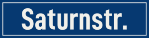 Straßenschild Saturnstraße