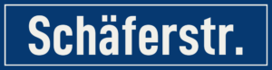 Straßenschild Schäferstraße