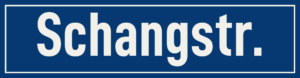 Straßenschild Schangstraße