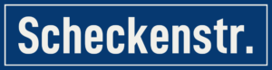Straßenschild Scheckenstraße