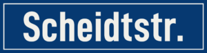 Straßenschild Scheidtstraße