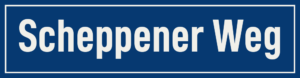 Straßenschild Scheppener Weg
