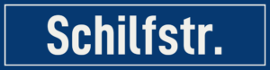 Straßenschild Schilfstraße
