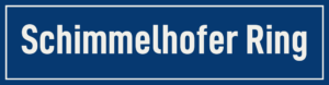 Straßenschild Schimmelhofer Ring