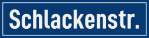 Straßenschild Schlackenstraße