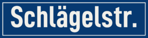 Straßenschild Schlägelstraße