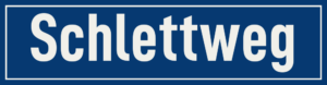 Straßenschild Schlettweg