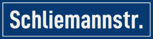 Straßenschild Schliemannstraße