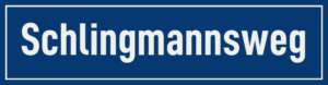 Straßenschild Schlingmannsweg