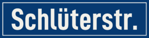 Straßenschild Schlüterstraße