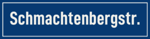 Straßenschild Schmachtenbergstraße