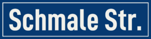 Straßenschild Schmale Straße