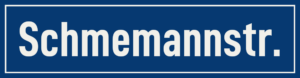 Straßenschild Schmemannstraße