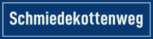 Straßenschild Schmiedekottenweg