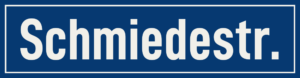 Straßenschild Schmiedestraße