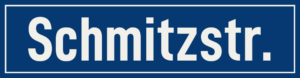 Straßenschild Schmitzstraße