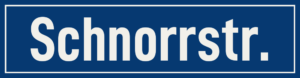 Straßenschild Schnorrstraße
